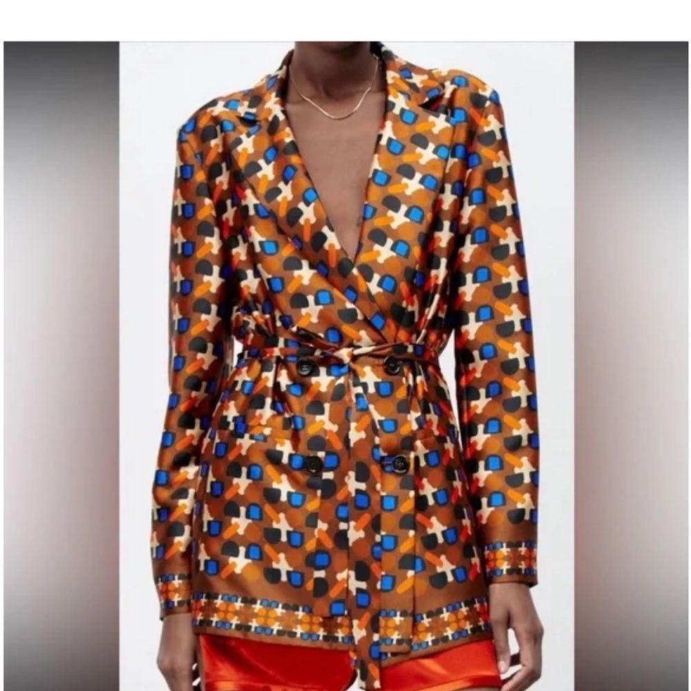 Satin Wrap Blazer